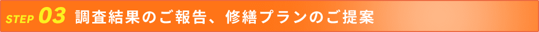 調査結果のご報告、修繕プランのご提案